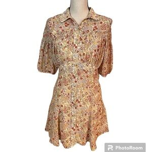 Free People Bonnie Floral Mini Dress Sz-S